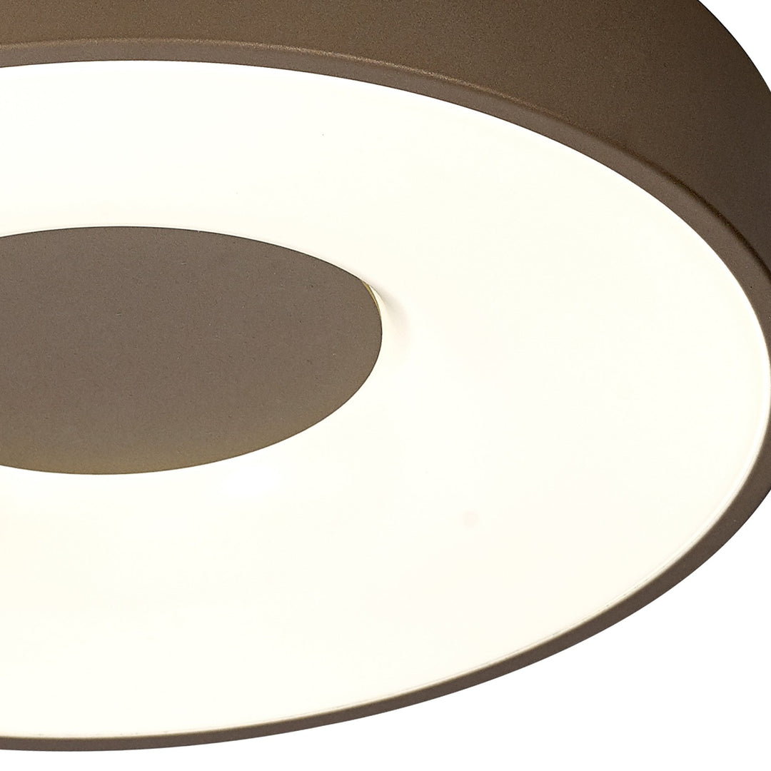 Mantra M7692 Coin Round Ceiling 56W LED Remote Control - Sand Brown