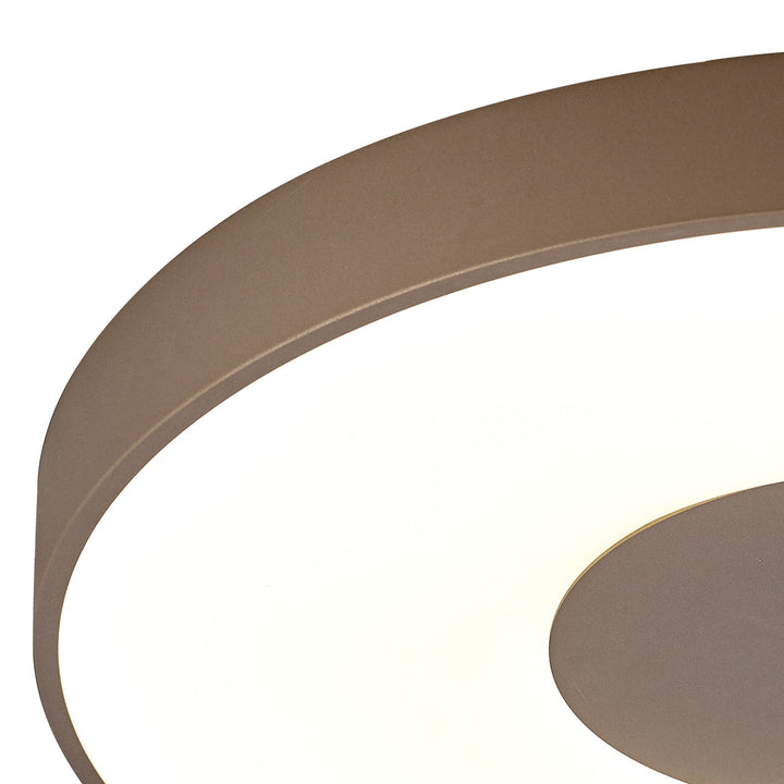 Mantra M7690 Coin Round Ceiling 100W LED Remote Control - Sand Brown