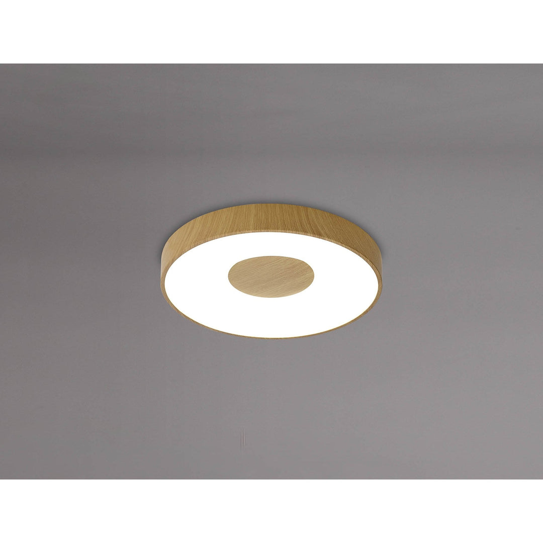 Mantra M7568 Coin Round Ceiling 56W LED Remote Control - Wood Effect