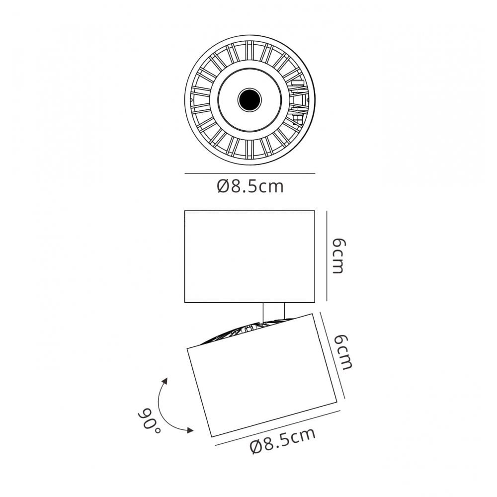 Mantra MC0085 Columbretes Spotlight 8.5cm Round 12W LED Matt White