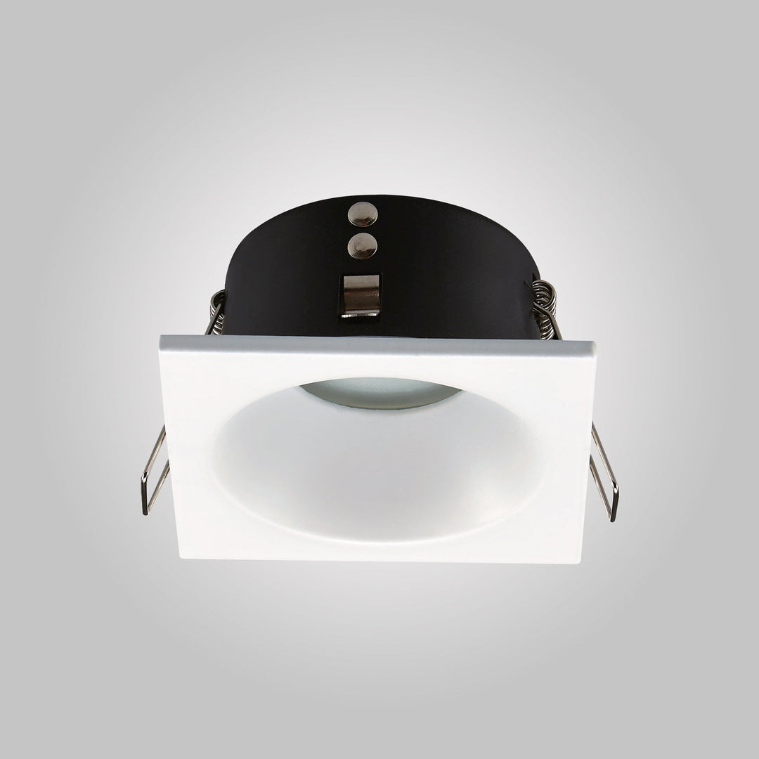 Mantra M6812 Comfort Bathroom GU10 Downlight Square 1 Light Matt White