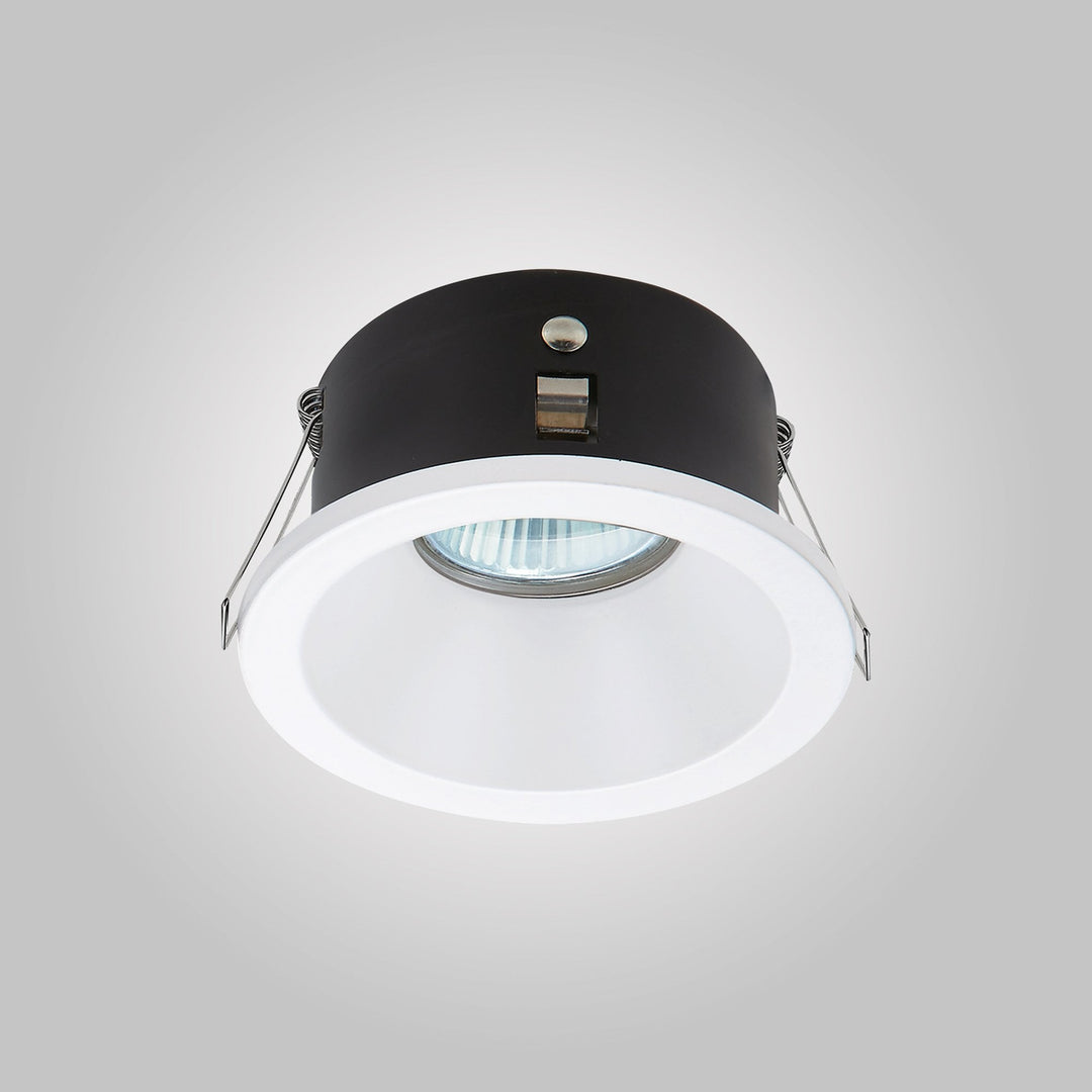 Mantra M6810 Comfort Bathroom GU10 Downlight Round 1 Light Matt White