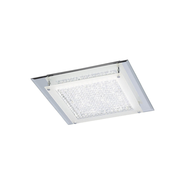 Mantra M4581 Cristal Flush Light 36cm Square 18W LED Polished Chrome / Cristal