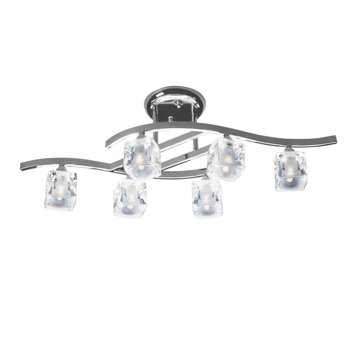 Mantra M2357SN TEL Cuadrax Rectangular Telescopic 6 Light G9 Satin Nickel