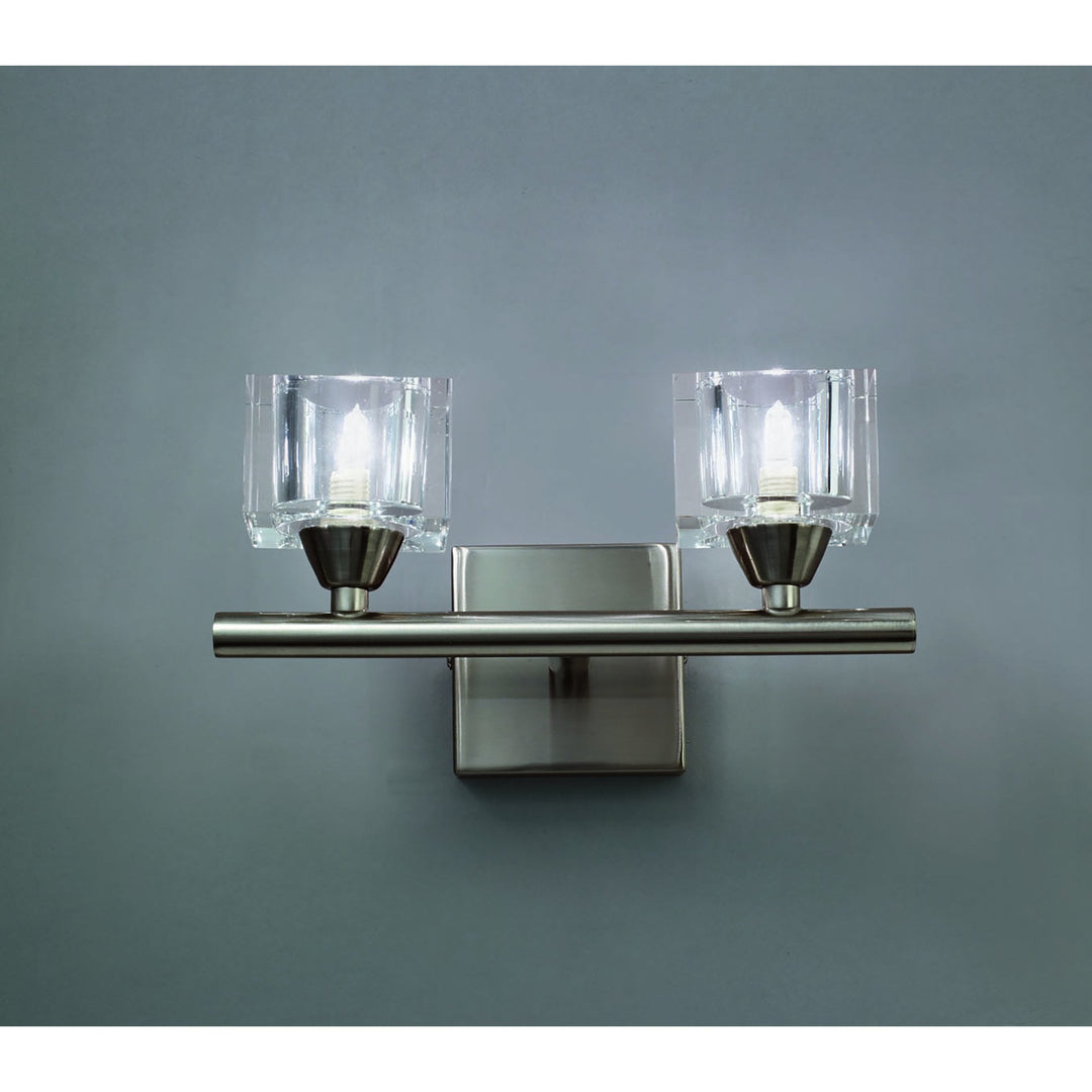 Mantra M2364SN Cuadrax Wall Lamp 2 Light G9 Satin Nickel