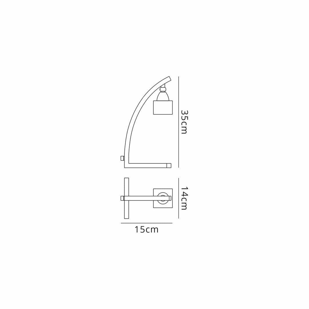 Mantra M2365SN Cuadrax Table Lamp 1 Light G9 Satin Nickel