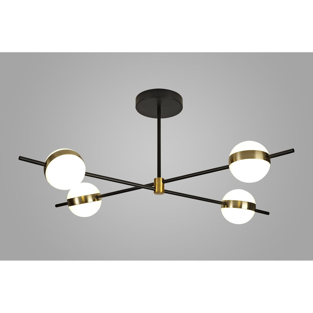 Mantra M7162 Cuba Ceiling 4 Light 32W LED Gold/Black