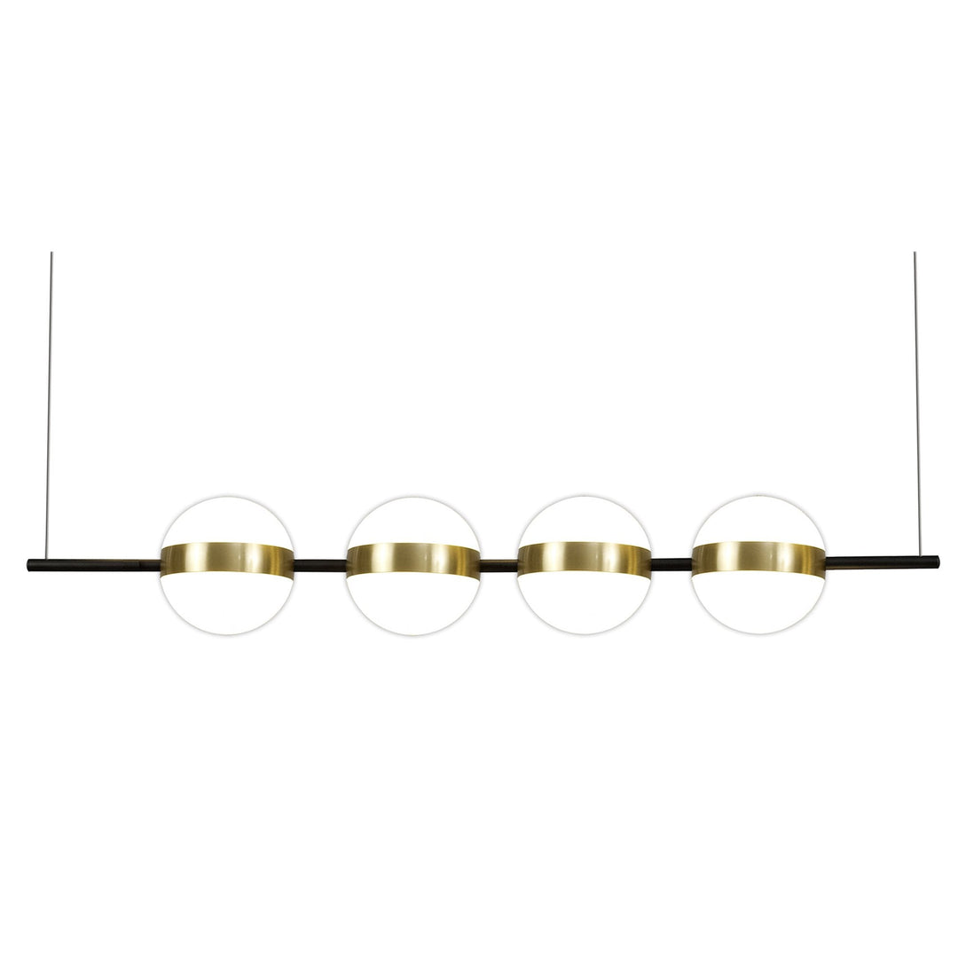 Mantra M7161 Cuba Linear Pendant 4 Light 32W LED Gold/Black