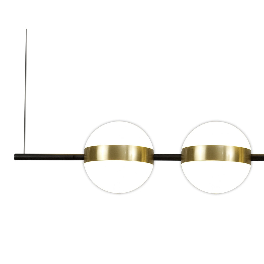 Mantra M7161 Cuba Linear Pendant 4 Light 32W LED Gold/Black