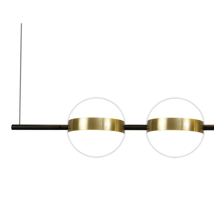 Mantra M7161 Cuba Linear Pendant 4 Light 32W LED Gold/Black