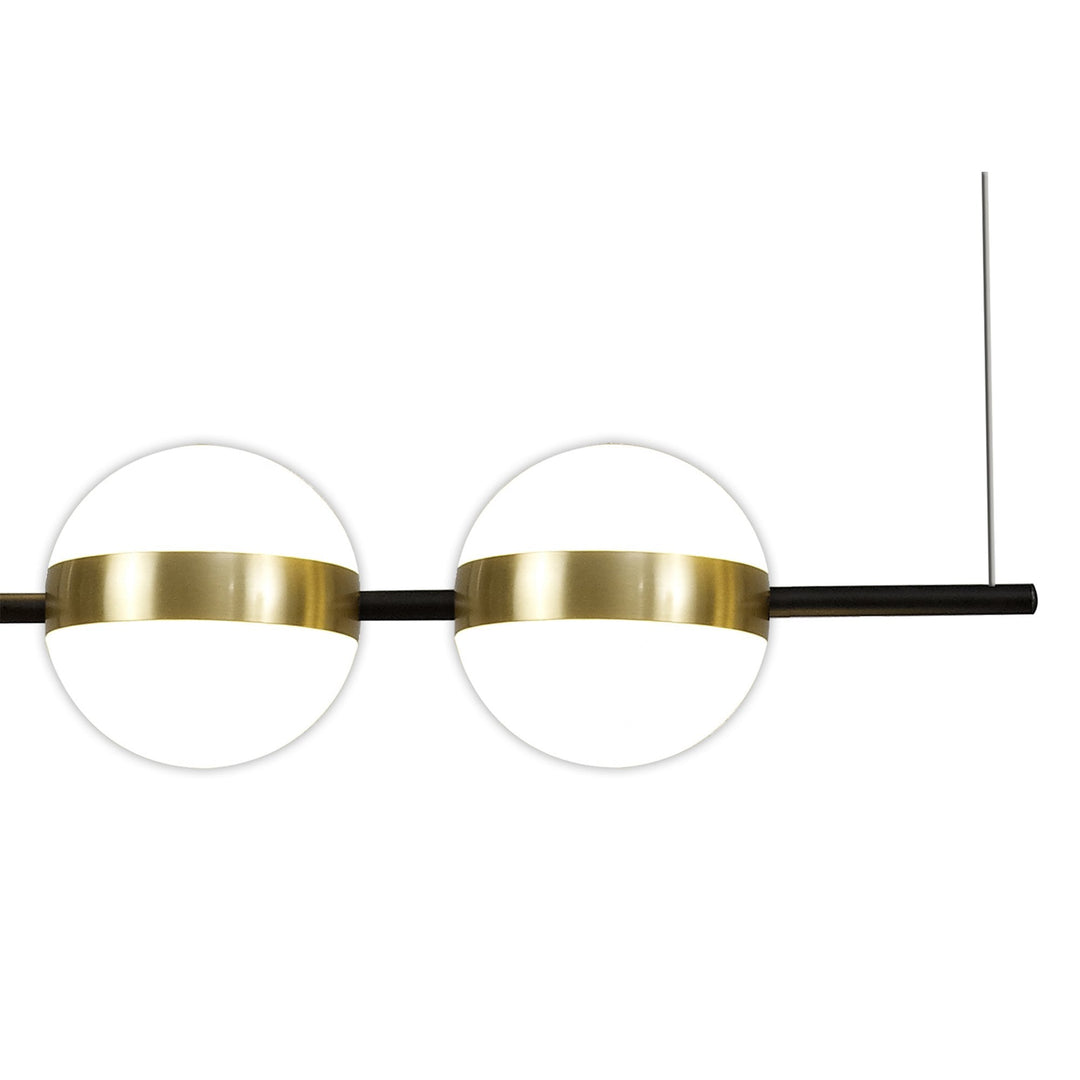 Mantra M7161 Cuba Linear Pendant 4 Light 32W LED Gold/Black