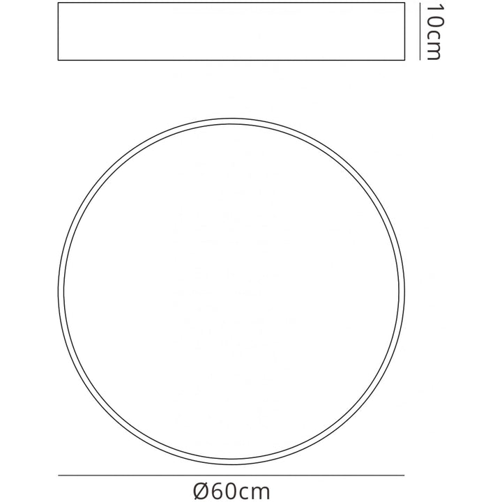 Mantra M5500 Cumbuco Flush 60cm Round 50W LED White/Acrylic