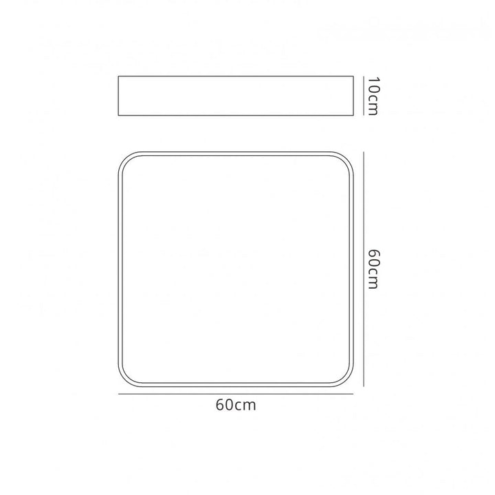 Mantra M5513 Cumbuco Flush 60cm Square 80W LED White/Acrylic