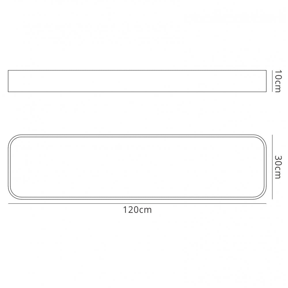 Mantra M5503 Cumbuco Flush Rectangle 85W LED White/ Acrylic