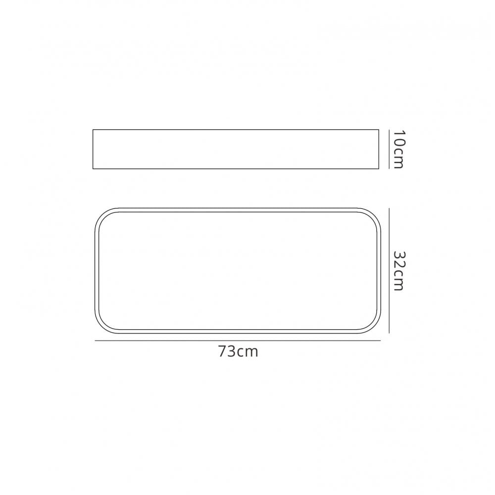 Mantra M5501 Cumbuco Flush Rectangular 50W LED White Acrylic