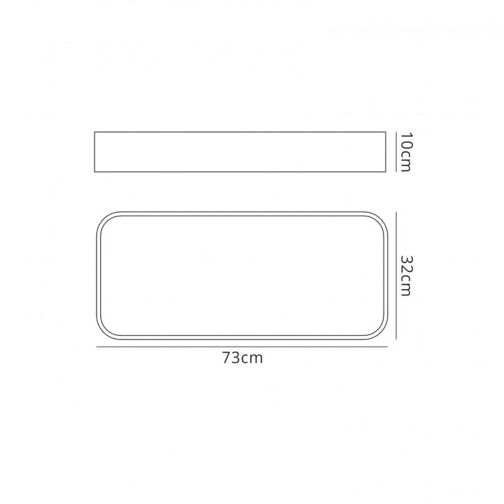 Mantra M5501 Cumbuco Flush Rectangular 50W LED White Acrylic