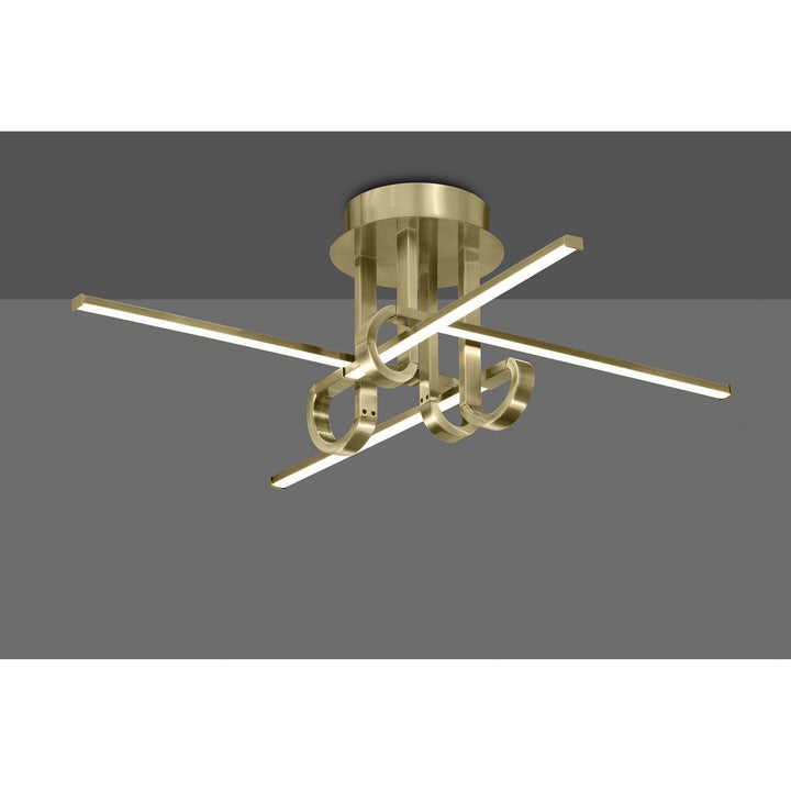 Mantra M6128 Cinto Ceiling Light 28W LED Antique Brass