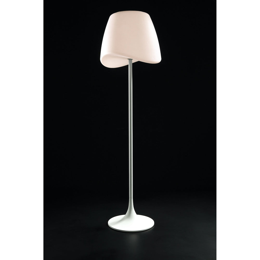 Mantra M1503 Cool Floor Lamp 2 Light CFL Outdoor Matt White/Opal White