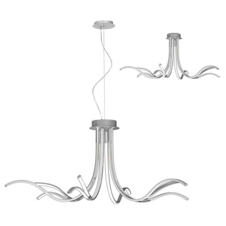 Mantra M6106 Corinto Ceiling Light 140cm Silver