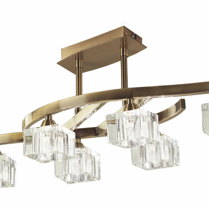 Mantra M2357AB Cuadrax Telescopic Pendant 6 Light