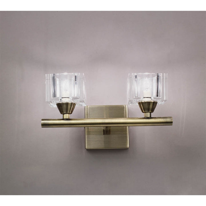 Mantra M2364AB/S | Cuadrax | 2-Light Wall Lamp