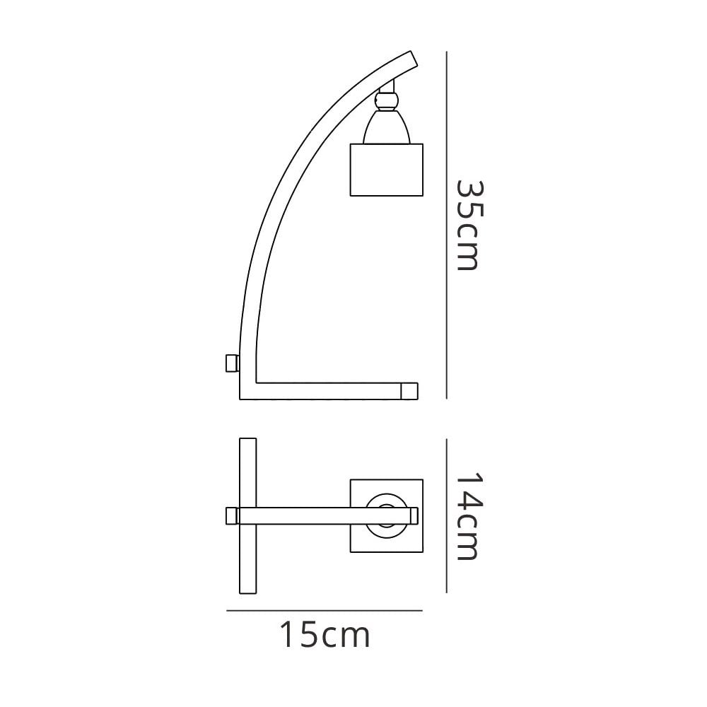 Mantra M2365 Cuadrax Table Lamp 1 Light G9 Polished Chrome