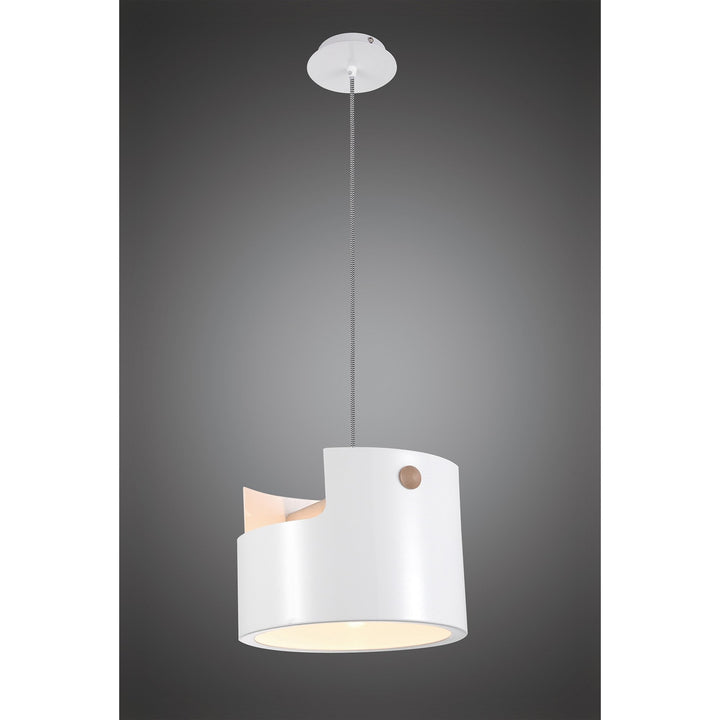 Mantra M5590 Cube Pendant Large White Metal Wood