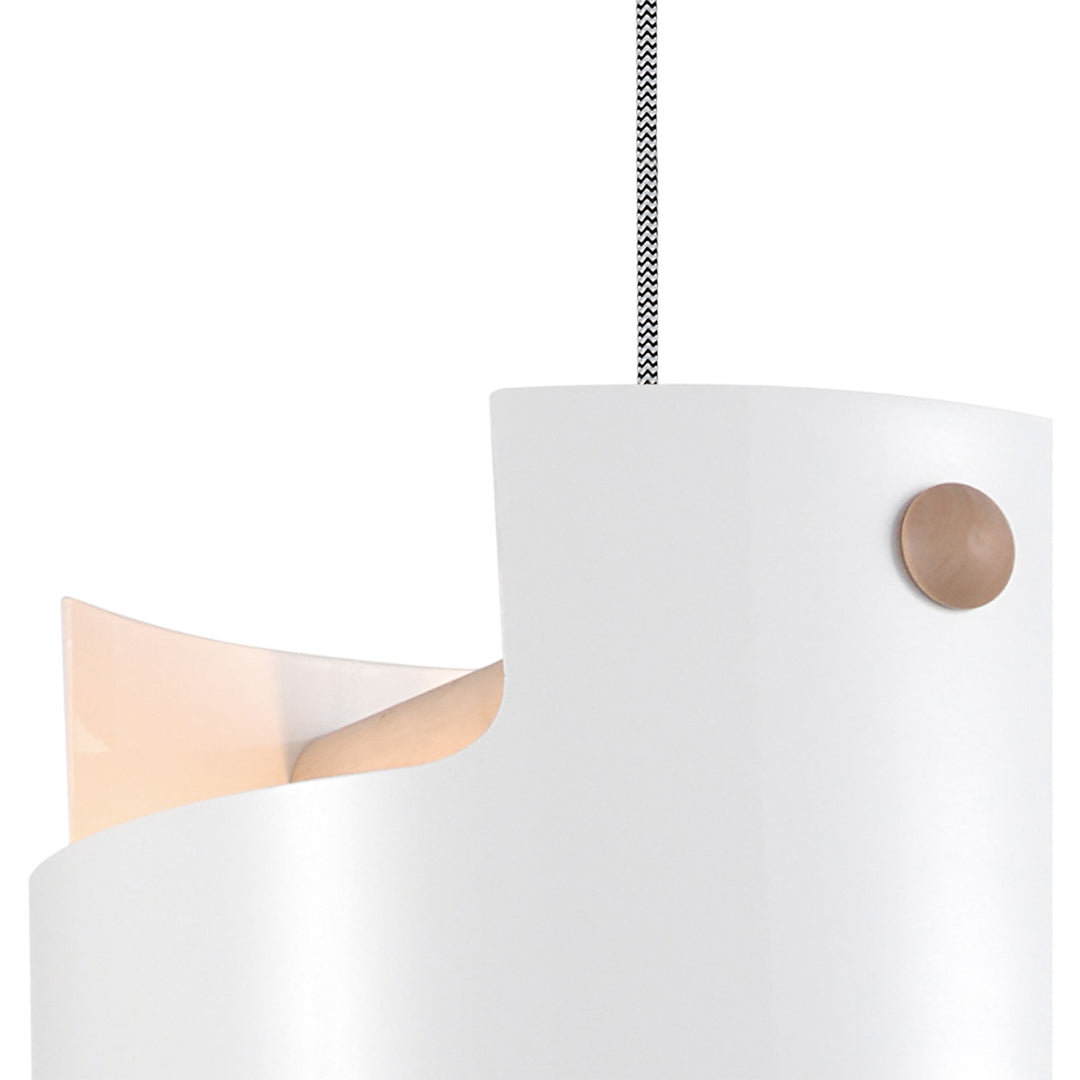 Mantra M5590 Cube Pendant Large White Metal Wood