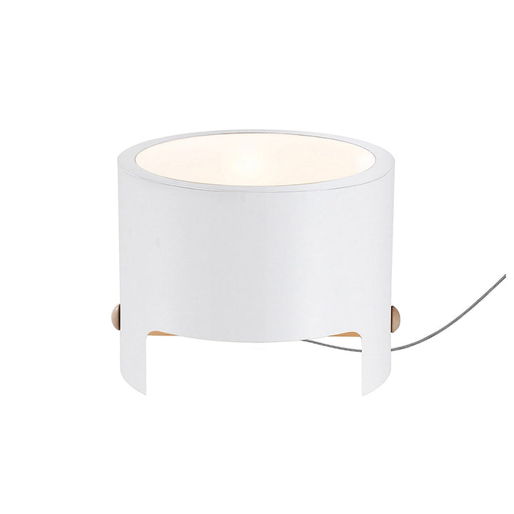 Mantra M5592 Cube Table Lamp Wide White Metal Wood