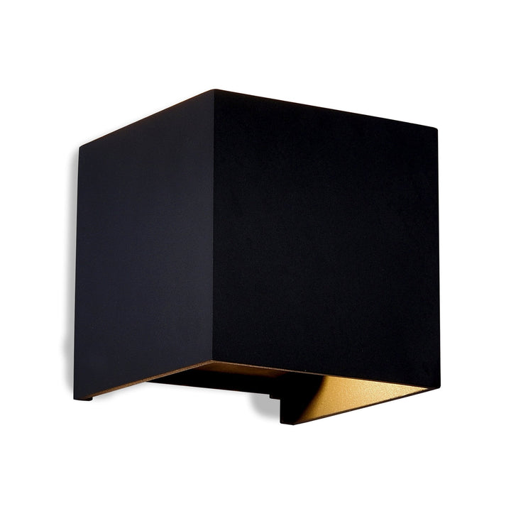 Mantra M6524 Davos Outdoor Square Wall Lamp 2 x 6W LED Sand Black