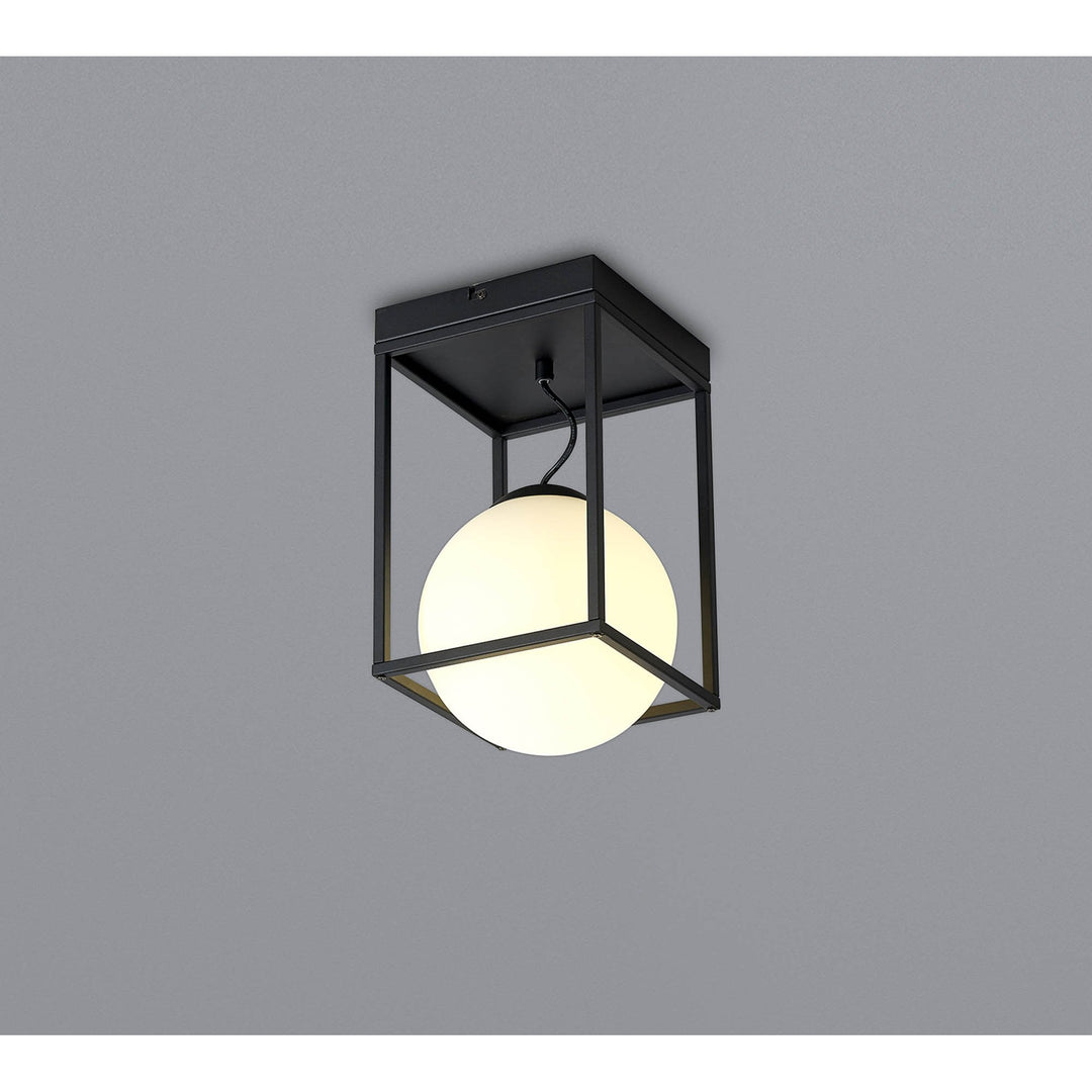 Mantra M7607 Desigual Small Short Semi Flush 1 Light Matt Black