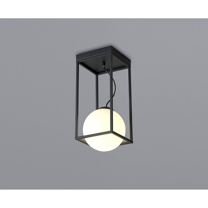 Mantra M7606 Desigual Small Tall Semi Flush 1 Light Matt Black