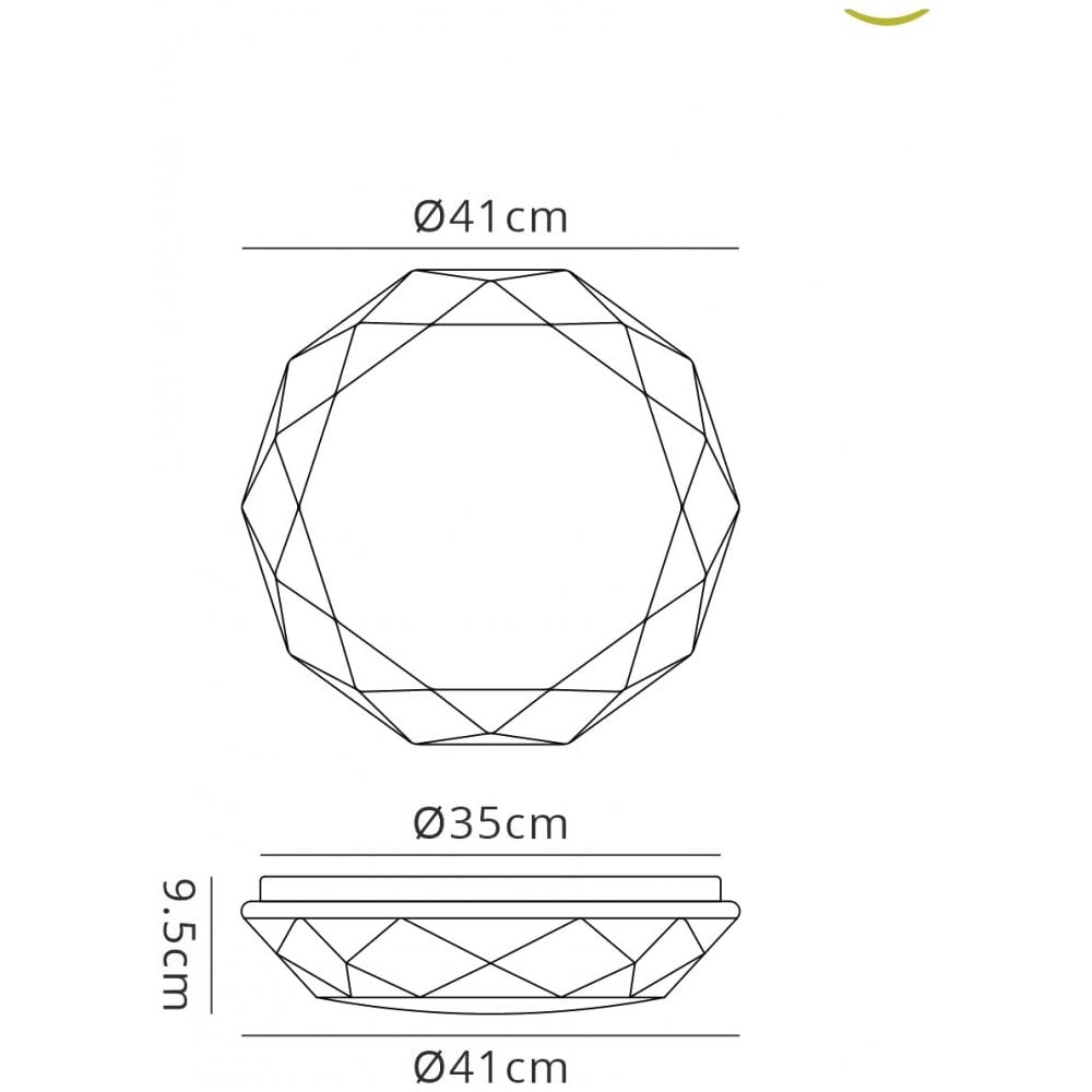 Mantra M5974 Diamante Smart Ceiling 56W LED Remote Control White