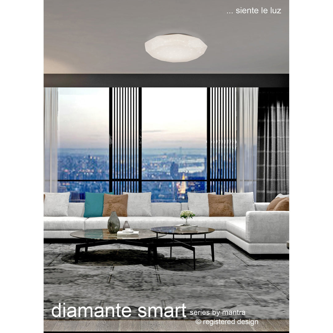 Mantra M5975 Diamante Smart Ceiling 40W LED Remote Control White