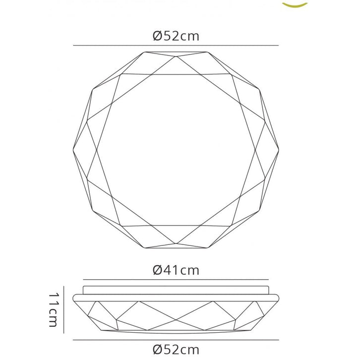 Mantra M5973 Diamante Smart Ceiling 80W LED Remote Control White