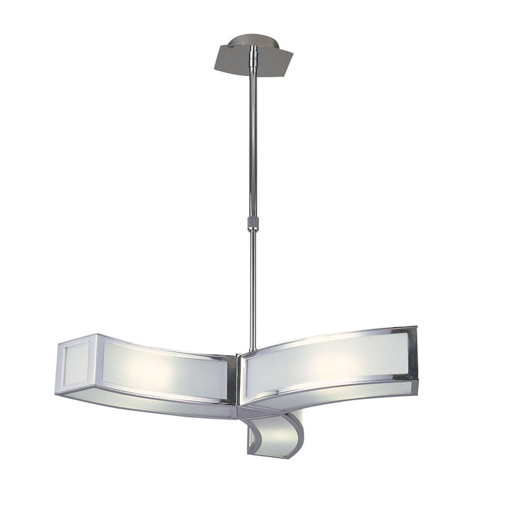 Mantra M8391/1 Duna GU10 Pendant 3 Light Polished Chrome/White Acrylic