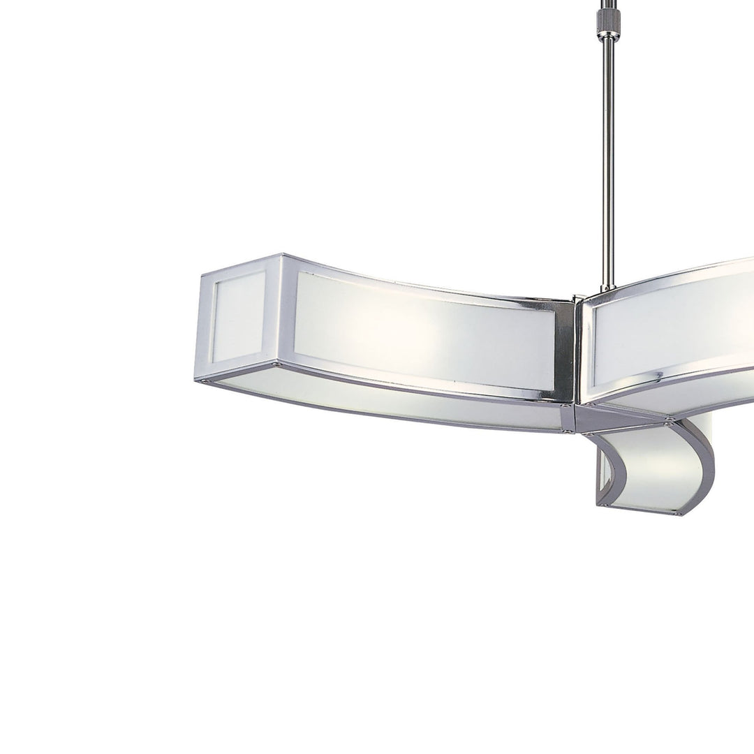 Mantra M8391/1 Duna GU10 Pendant 3 Light Polished Chrome/White Acrylic