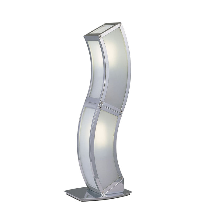 Mantra M8396/1 Duna GU10 Table Lamp 2 Light Polished Chrome/White Acrylic