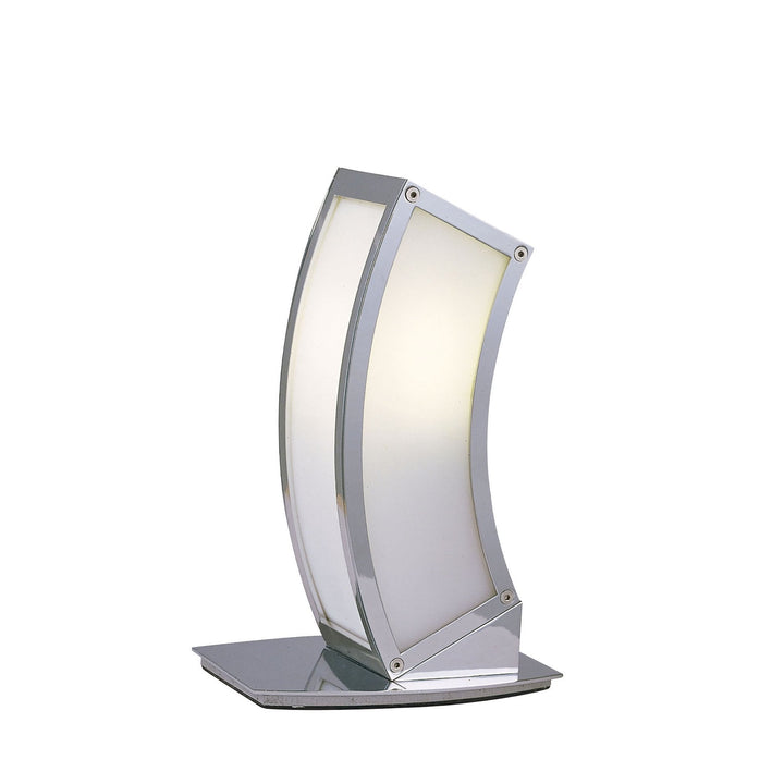 Mantra M8395/1 Duna GU10 Table Lamp 1 Light Polished Chrome/White Acrylic