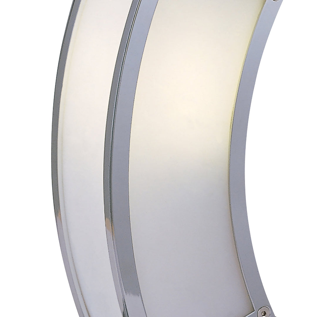 Mantra M8395/1 Duna GU10 Table Lamp 1 Light Polished Chrome/White Acrylic