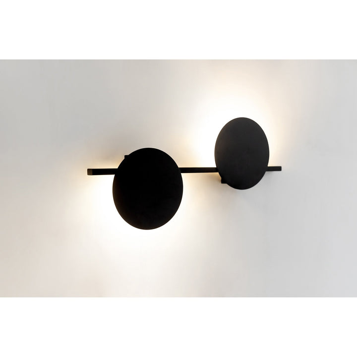 Mantra M7299 Eris 2 Light Wall Lamp 16W LED Black