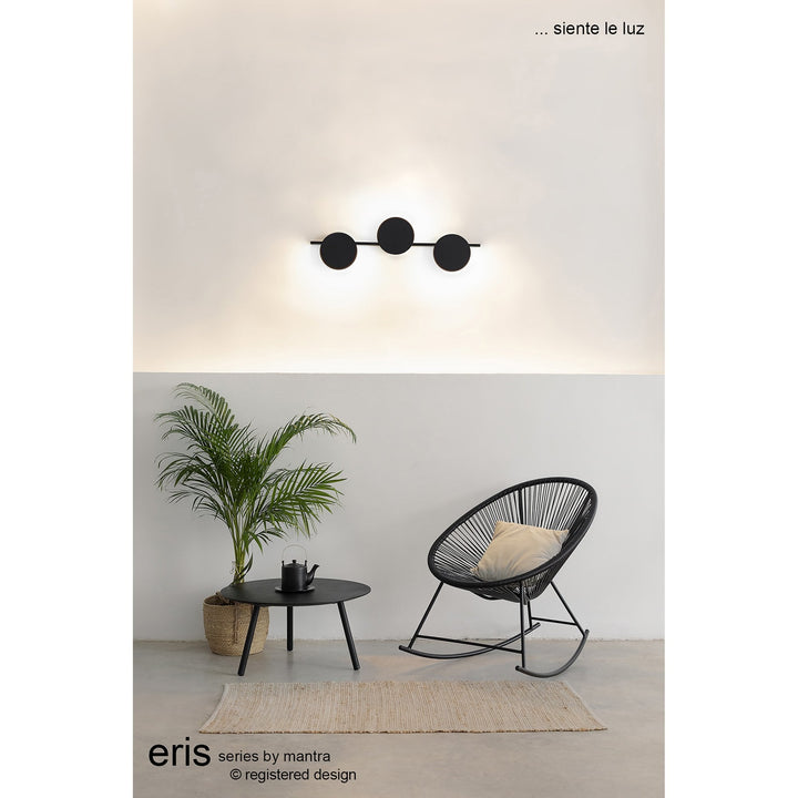 Mantra M7299 Eris 2 Light Wall Lamp 16W LED Black