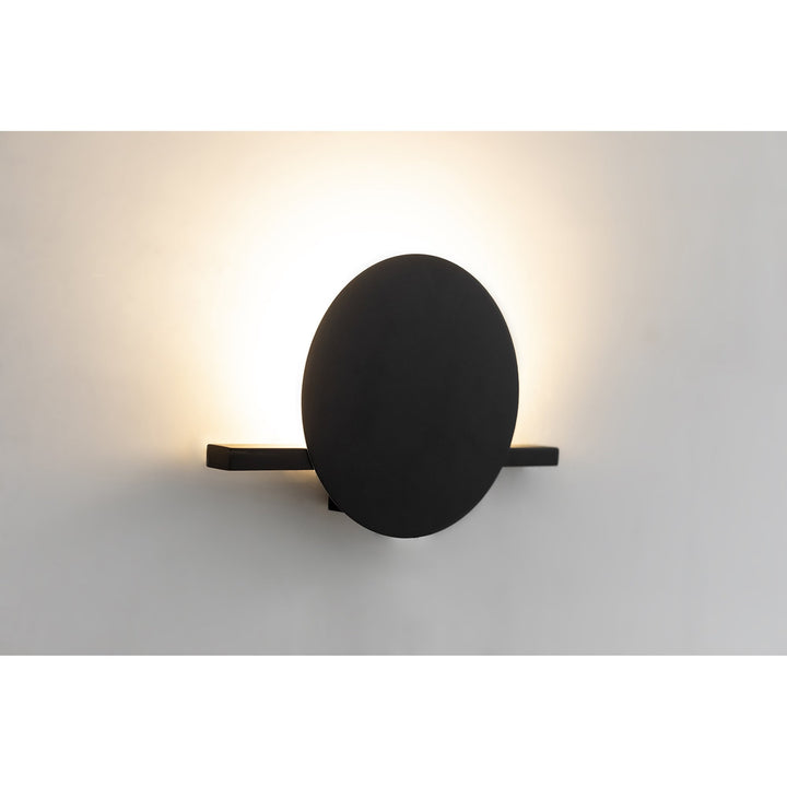 Mantra M7297 Eris 1 Light Wall Lamp 8W LED Black