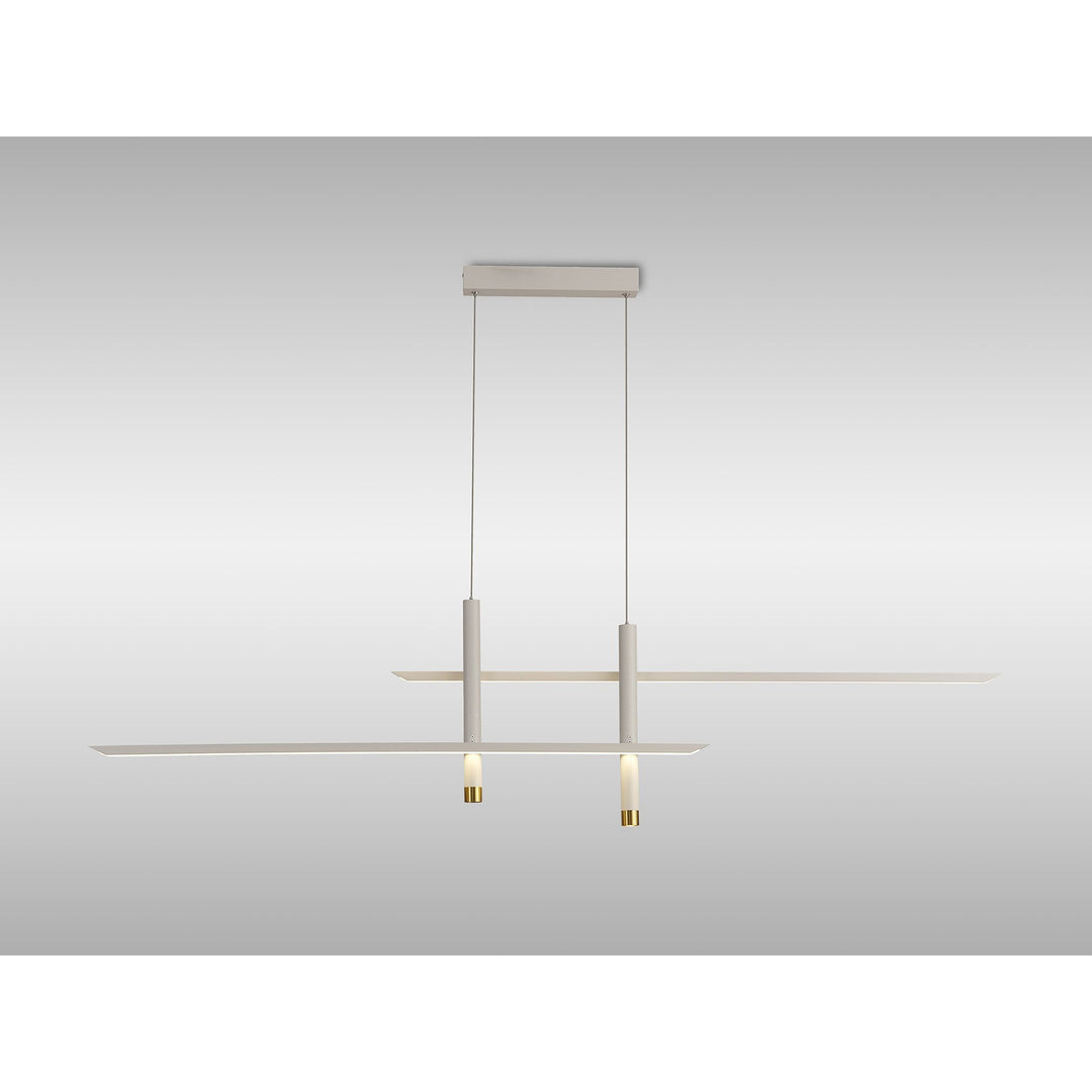 Mantra M7982 Esparta Linear Pendant 50W LED White / Gold