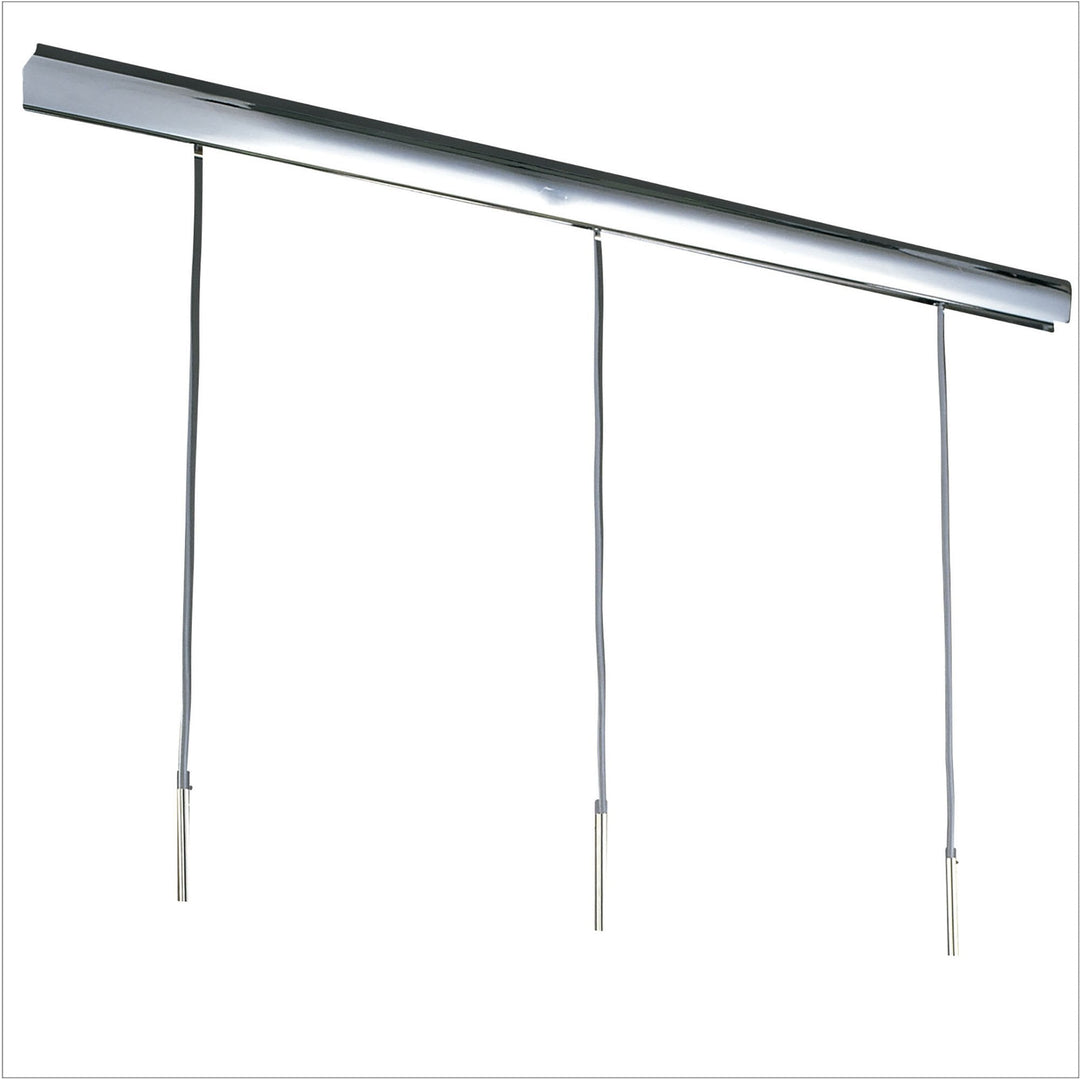 Mantra M8505/1 Euphoria Linear Pendant 3 Light Polished Chrome/Opal White Glass