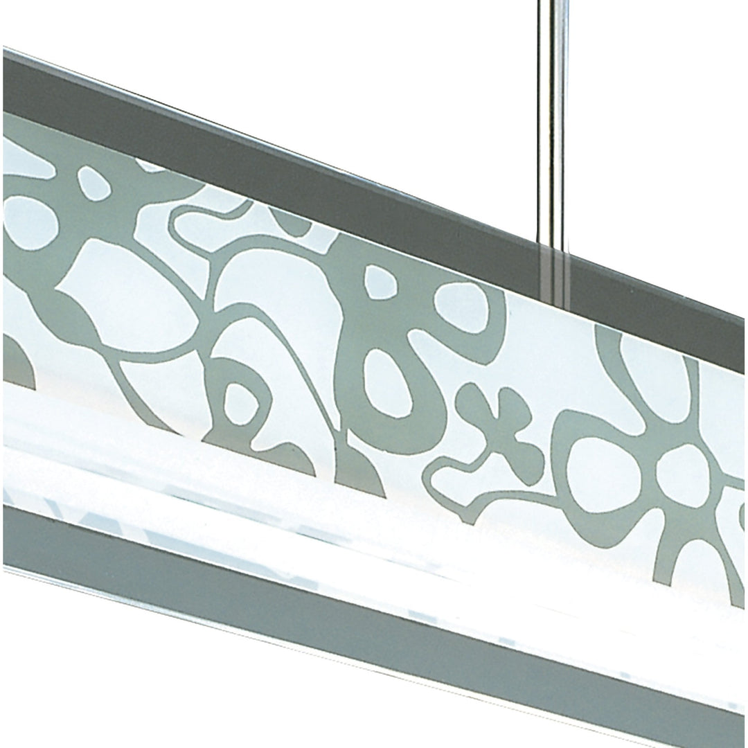 Mantra M8495/1 Euphoria Semi Flush 2 Light T5 Polished Chrome Opal White Glass