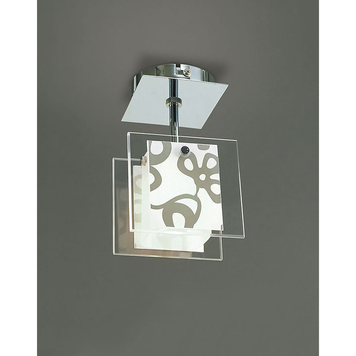 Mantra M8508/1 Euphoria Ceiling 1 Light Polished Chrome/Opal White Glass