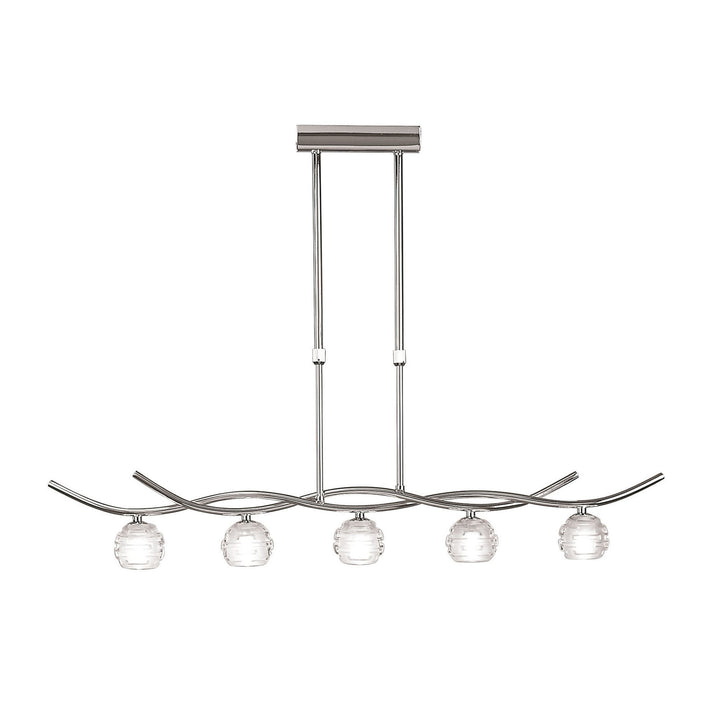 Mantra M0081 | Dali Telescopic 5 Light Pendant | Polished Chrome