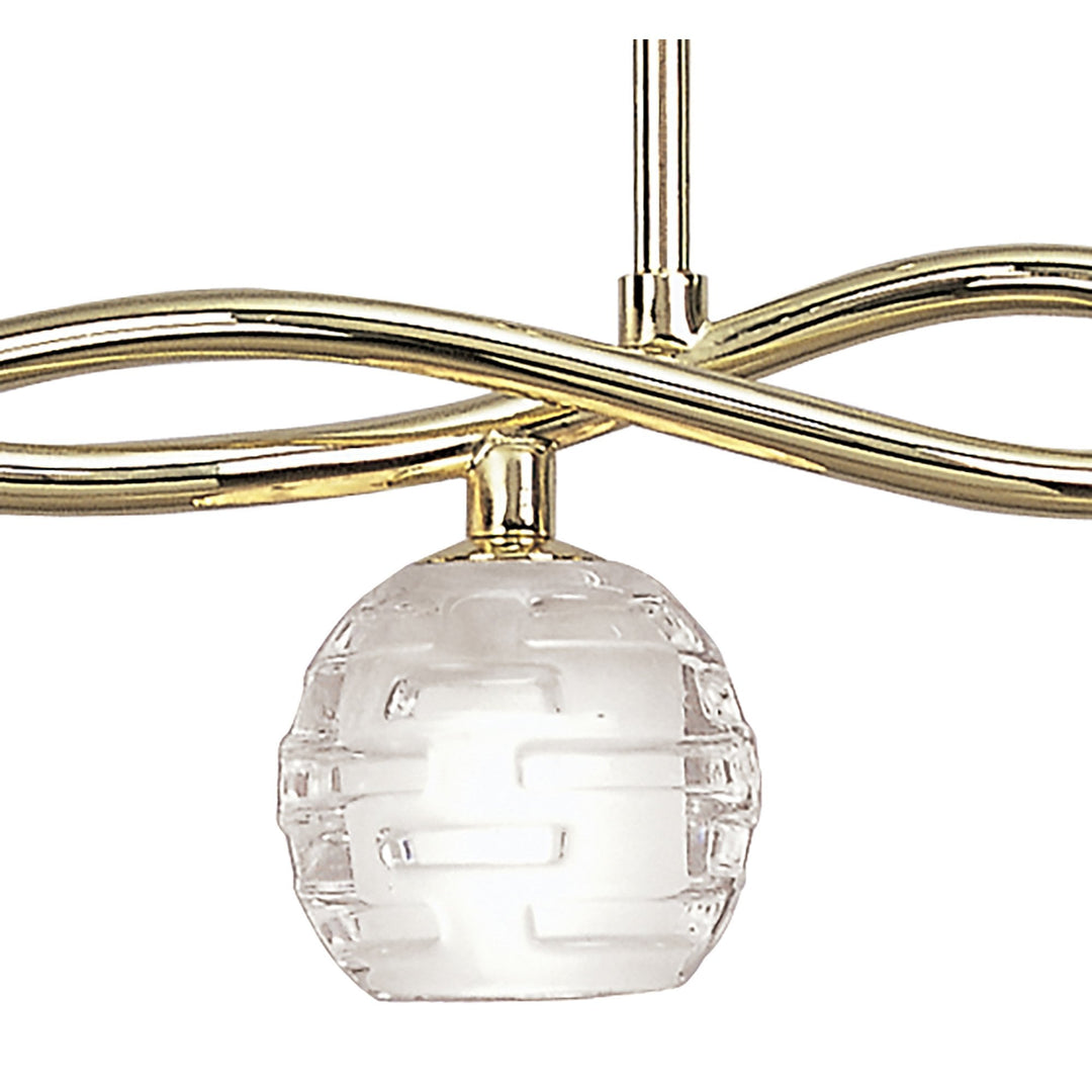 Mantra M0082PB Dali Telescopic Linear Pendant Line 4 Light G9 Polished Brass