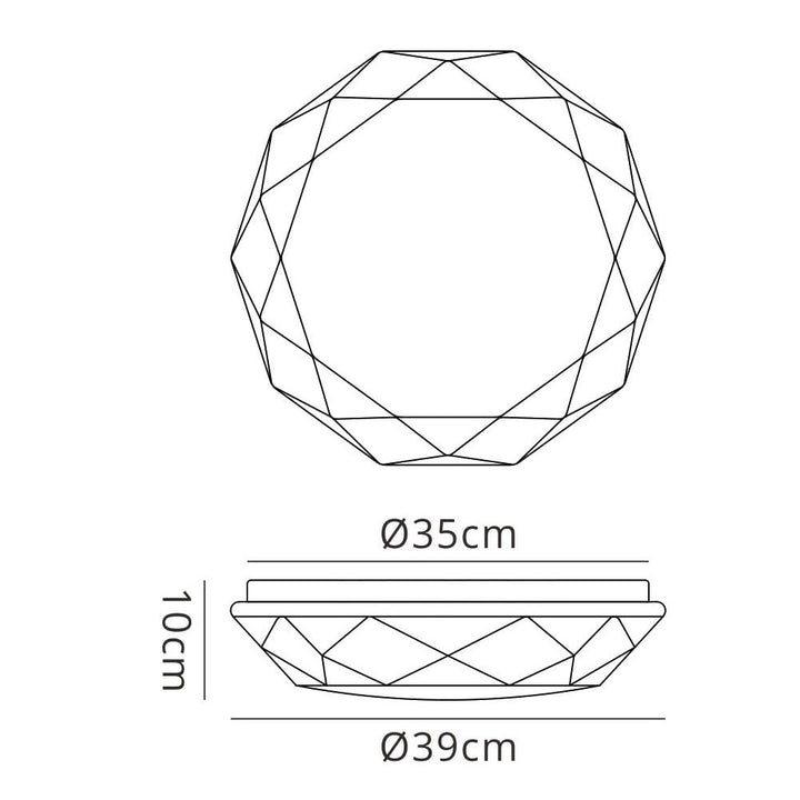 Mantra M5111 Diamante Ceiling LED White Acrylic